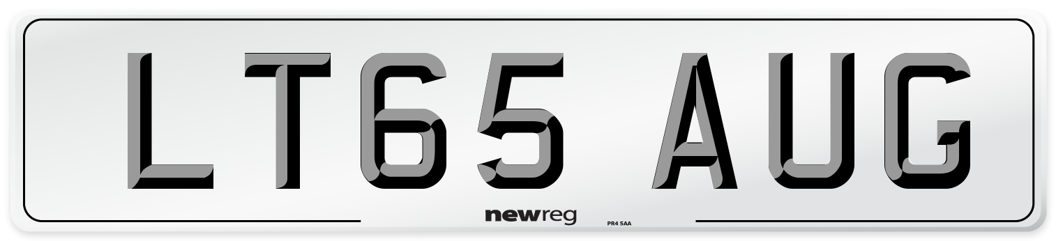 LT65 AUG Number Plate from New Reg